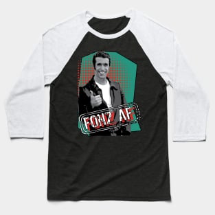 Fonzie Happy Days 1950s Retro Rockabilly Baseball T-Shirt